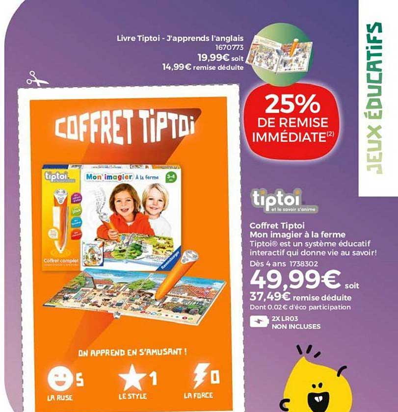 coffret tiptoi mon imagier à la ferme 25% remise immédiate