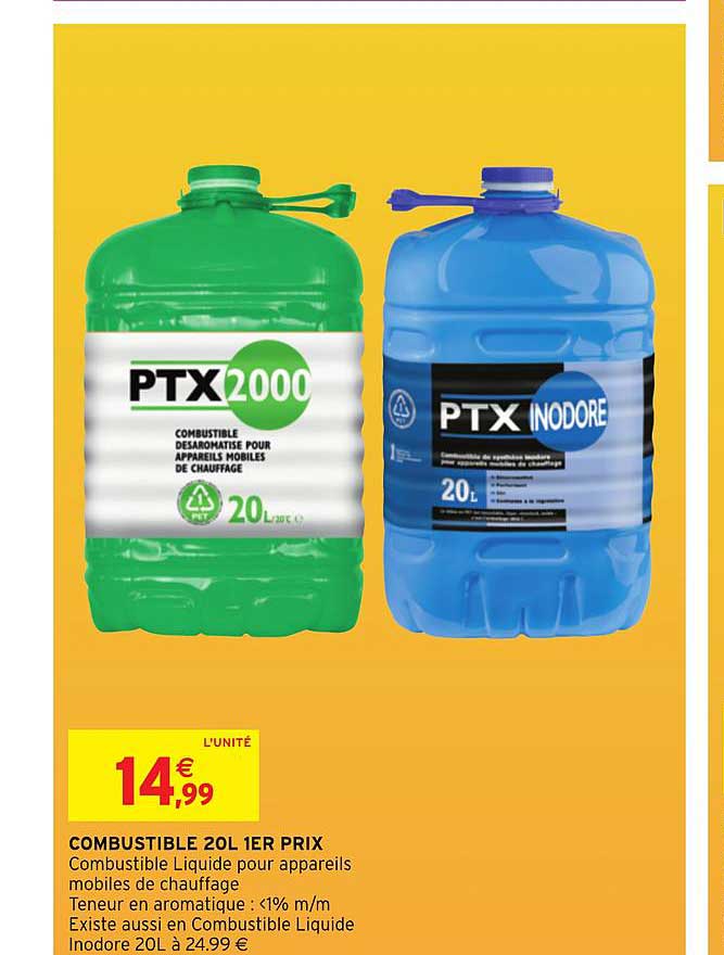 combustible 20l 1er prix ptx