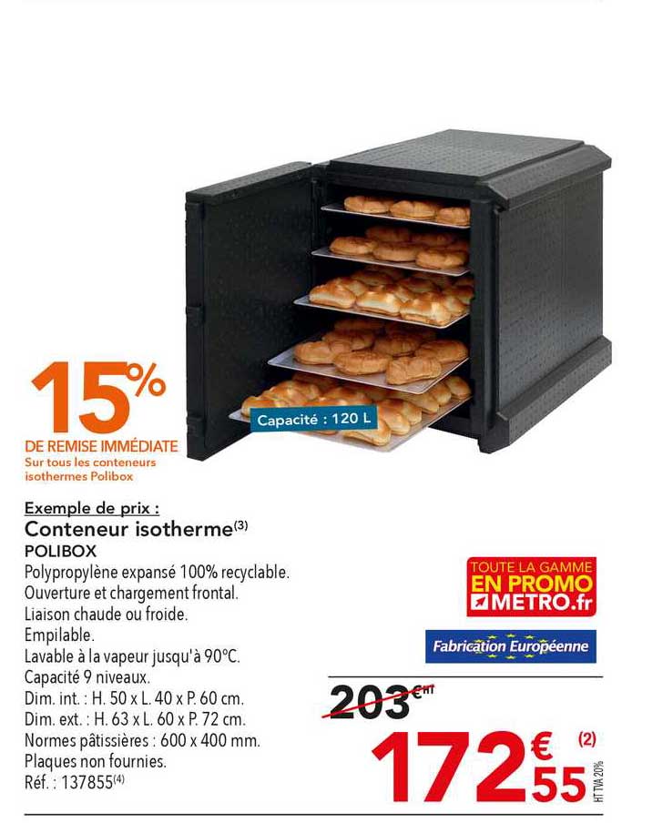 Conteneur Isotherme Polibox 15% De Remise Immédiate