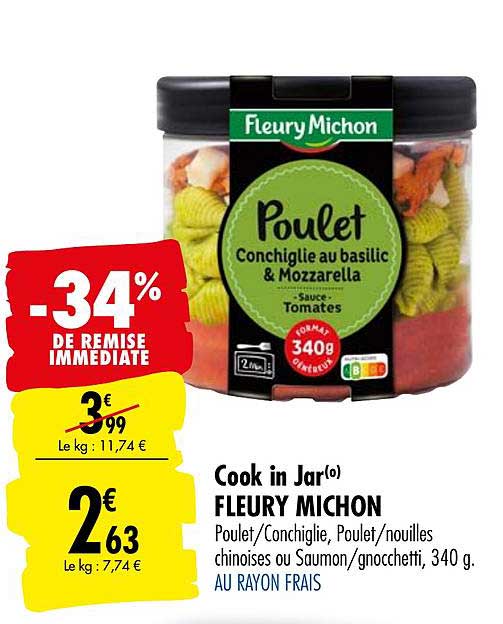 cook in jar fleury michon -34% de remise immédiate