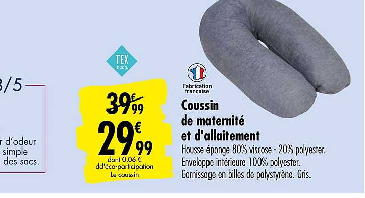 coussin de maternité et d'allaitement tex baby