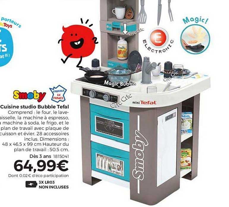 cuisine studio bubble tefal smoby