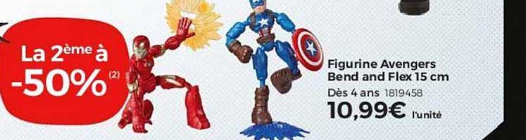 figurine avengers bend and flex 15 cm la 2ème à -50%