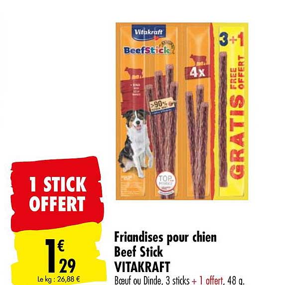 friandises pour chien beef stick vitakraft