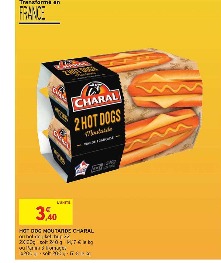 hot dog moutarde charal