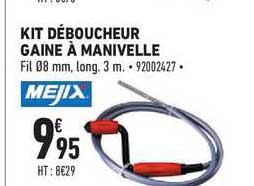 kit déboucheur gaine à manivelle mejix