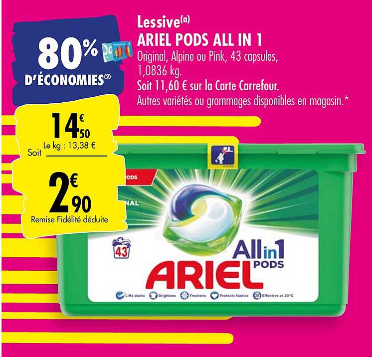 Lessive Ariel Pods All In 1