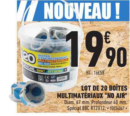 lot de 20 boîtes multimatériaux no air