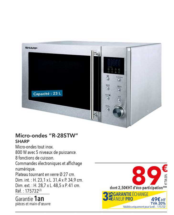 micro ondes r 28stw sharp