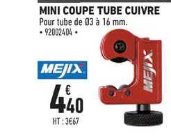 mini coupe tube cuivre mejix