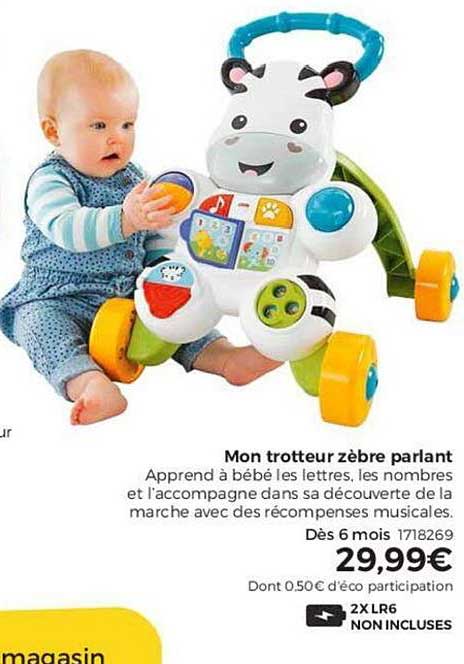 mon trotteur zèbre parlant