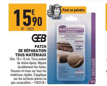 patch de réparation tous matériaux geb