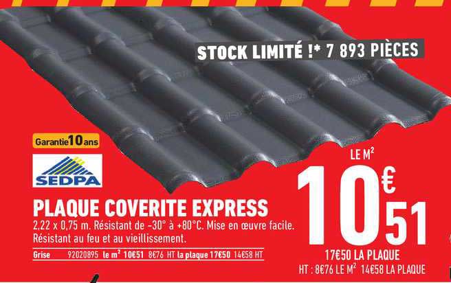 Plaque Coverite Express Sedpa