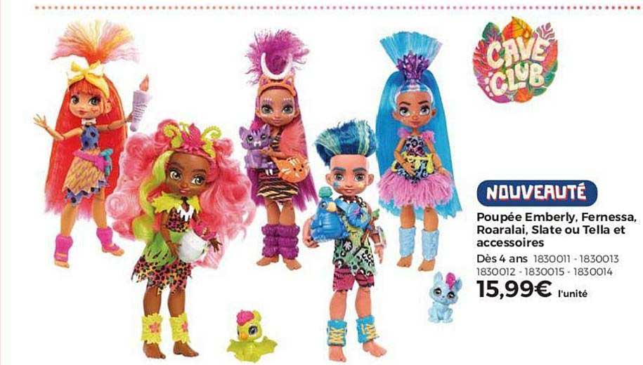 poupée emberly fernessa roaralai slate ou tella et accessoires