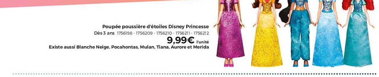 poupée poussière d'étoiles disney princesse