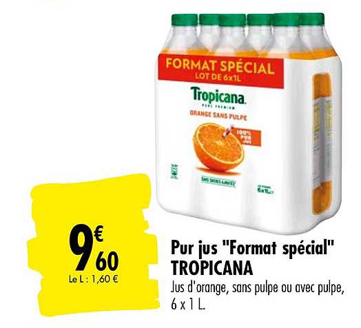 pur jus format spécial tropicana