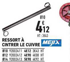 ressort à cintrer le cuivre mejix