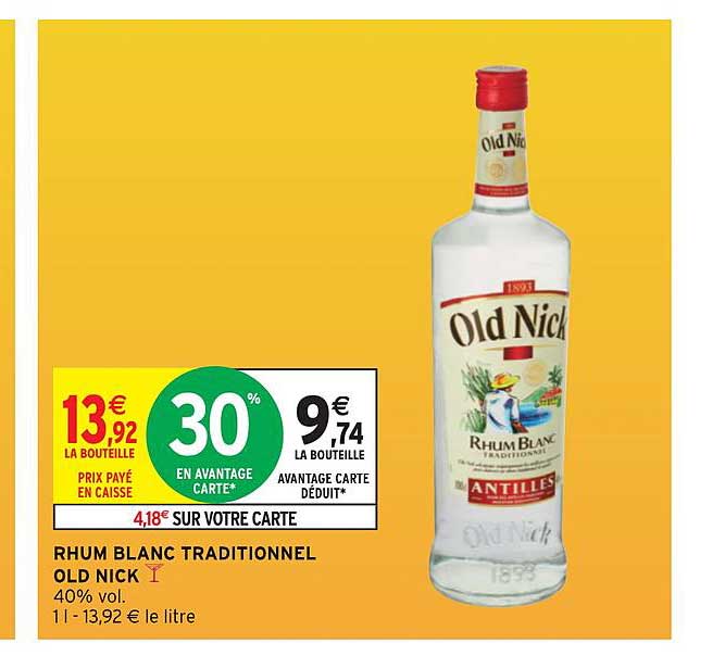 rhum blanc traditionnel old nick