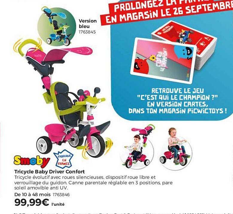 Tricycle Baby Driver Confort Smoby