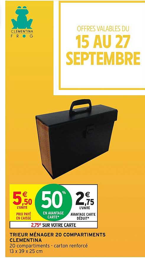 trieur ménager 20 compartiments clementina