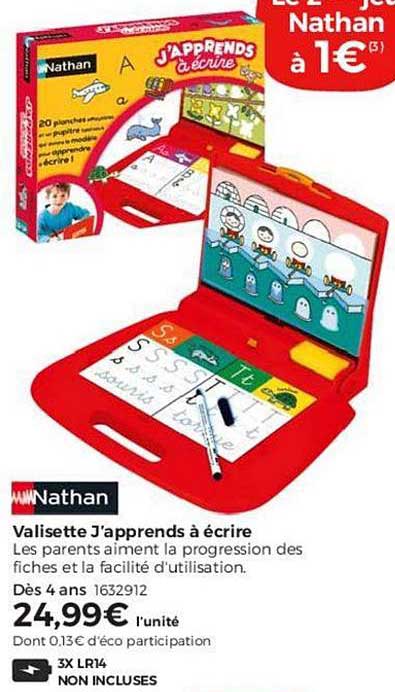 valisette j'apprends à écrire nathan