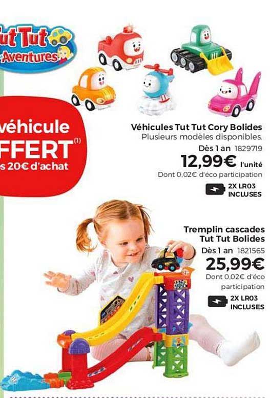 véhicules tut tut cory bolides tremplin cascades tut tut bolides