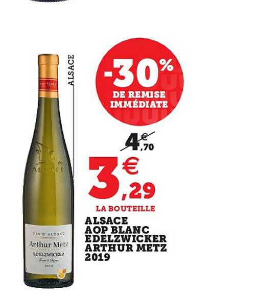 alsace aop blanc edelzwicker arthur metz 2019