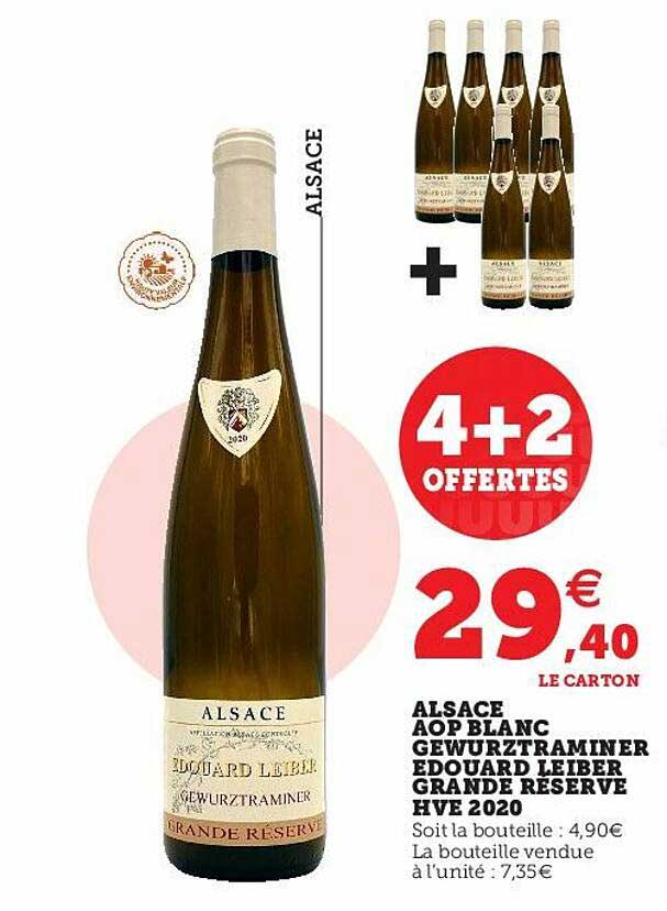 alsace aop blanc gewurztraminer edouard leiber grande réserve hve 2020
