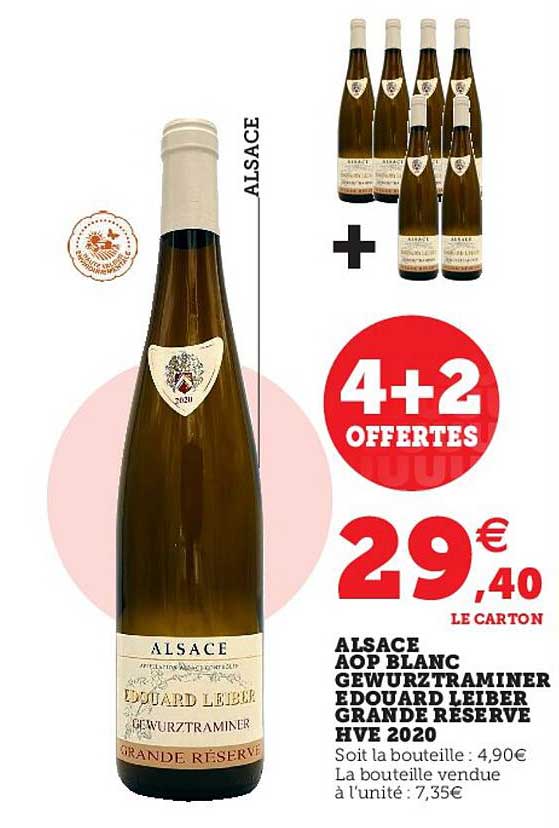 alsace aop blanc gewurztraminer edouard leiber grande réserve hve 2020