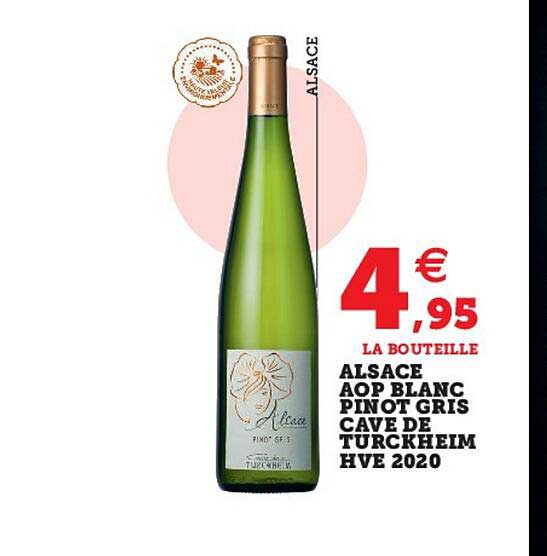 alsace aop blanc pinot gris cave de turckheim hve 2020