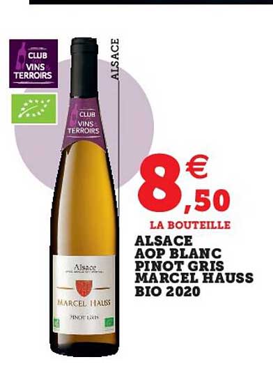 alsace aop blanc pinot gris marcel hauss bio 2020