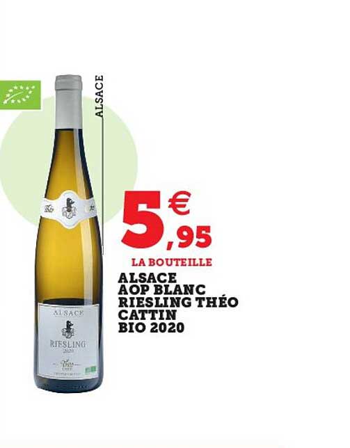 Alsace Aop Blanc Riesling Théo Cattin Bio 2020