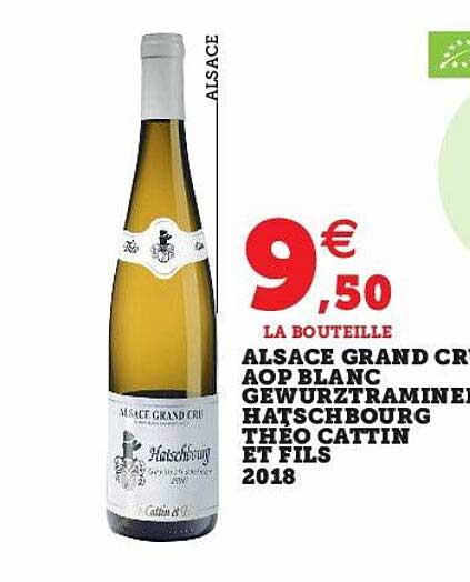 Alsace Grand Cru Aop Blanc Gewurztraminer Hatschbourg Théo Cattin Et Fils 2018