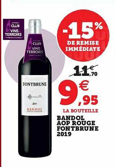 bandol aop rouge fontbrune 2019
