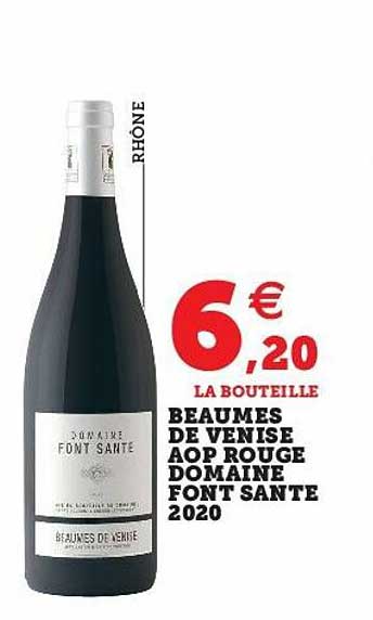 beaumes de venise aop rouge domaine font santé 2020