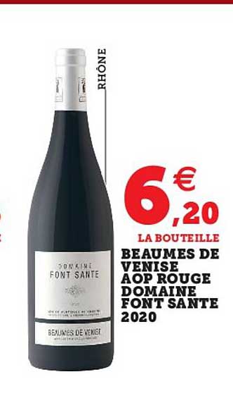 beaumes de venise aop rouge domaine font sante 2020