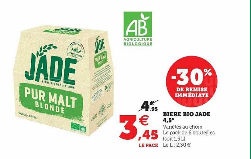 Bière Bio Jade 4,5°