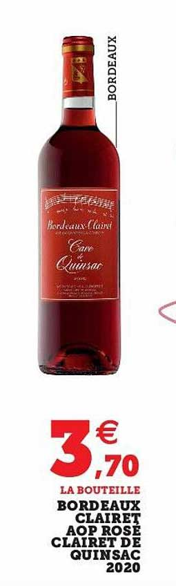 bordeaux clairet aop rosé clairet de quinsac 2020