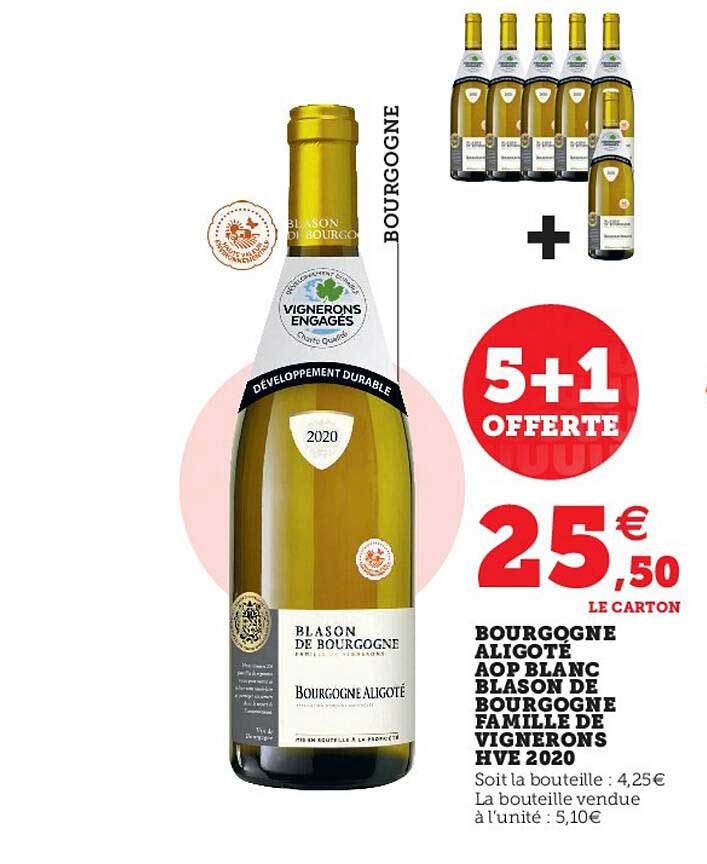 bourgogne aligoté aop blanc blason de bourgogne famille de vignerons hve 2020