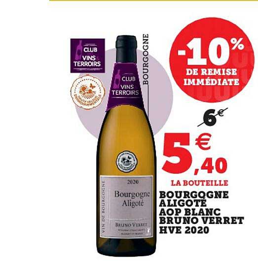 bourgogne aligoté aop blanc bruno verret hve 2020