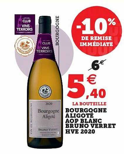 bourgogne aligoté aop blanc bruno verret hve 2020