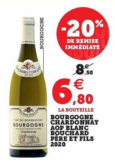 bourgogne chardonnay aop blanc bouchard père et fils 2020