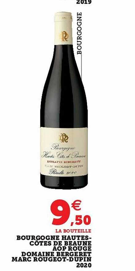bourgogne hautes-côtes de beaune aop rouge domaine bergeret marc rougeot-dupin 2020