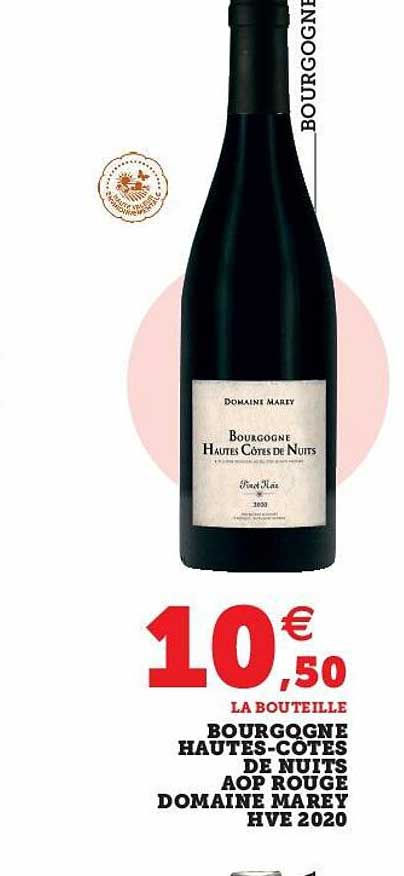 bourgogne hautes-côtes de nuits aop rouge domaine marey hve 2020