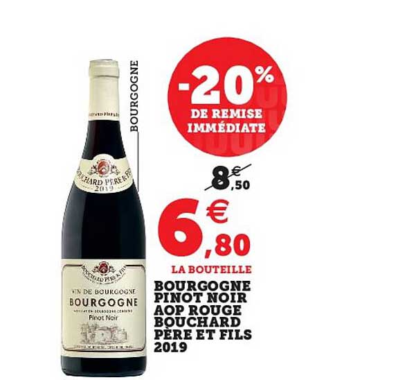 bourgogne pinot noir aop rouge bouchard père et fils 2019