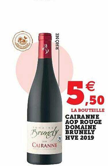 cairanne aop rouge domaine brunely hve 2019