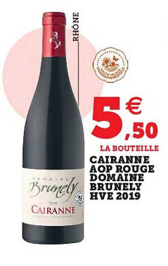 cairanne aop rouge domaine brunely hve 2019