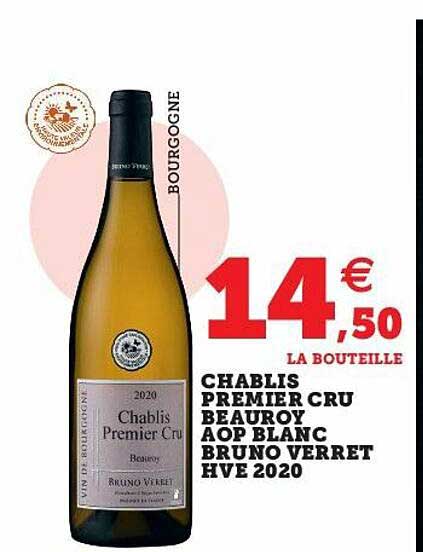 chablis premier cru beauroy aop blanc bruno verret hve 2020