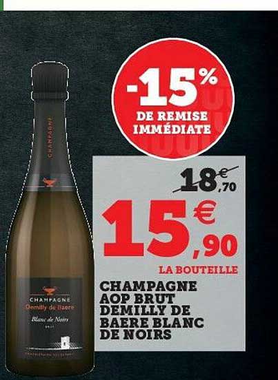 champagne aop brut demilly de baere blanc de noirs