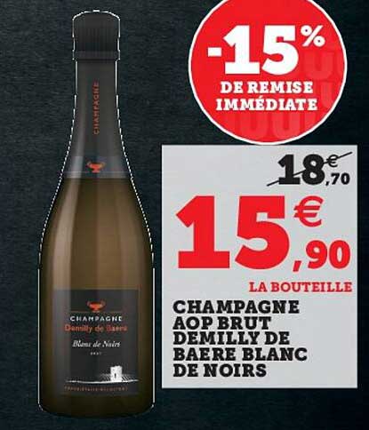 champagne aop brut demilly de baere blanc de noirs